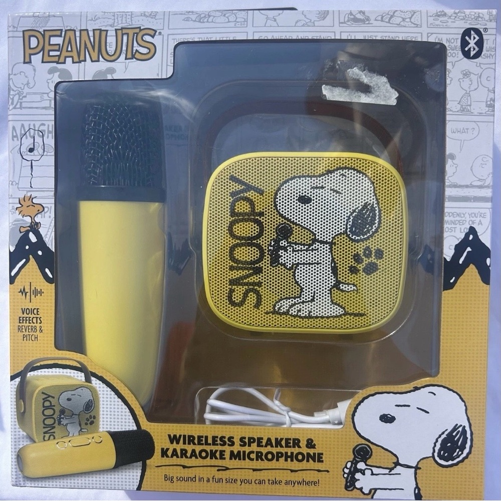 🔥🐶Peanuts Snoopy Yellow Wireless Speaker & Microphone🔥🐶